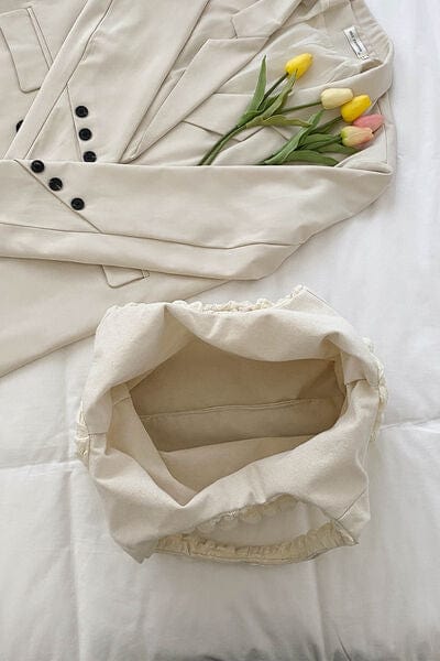 stylub Ruched Polyester Large Handbag