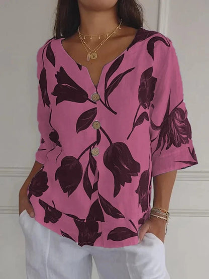 stylub Sanne™ - Floral Button-Up Blouse
