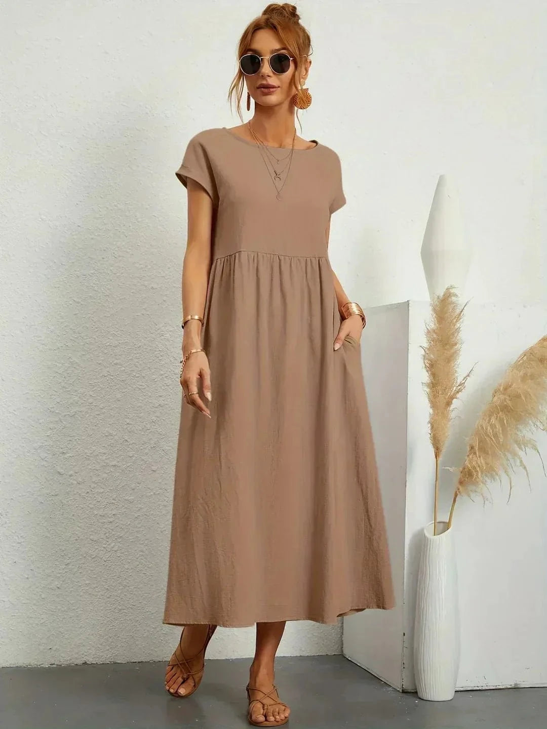 stylub Sarina™ - Lightweight Cotton Dress With Pockets