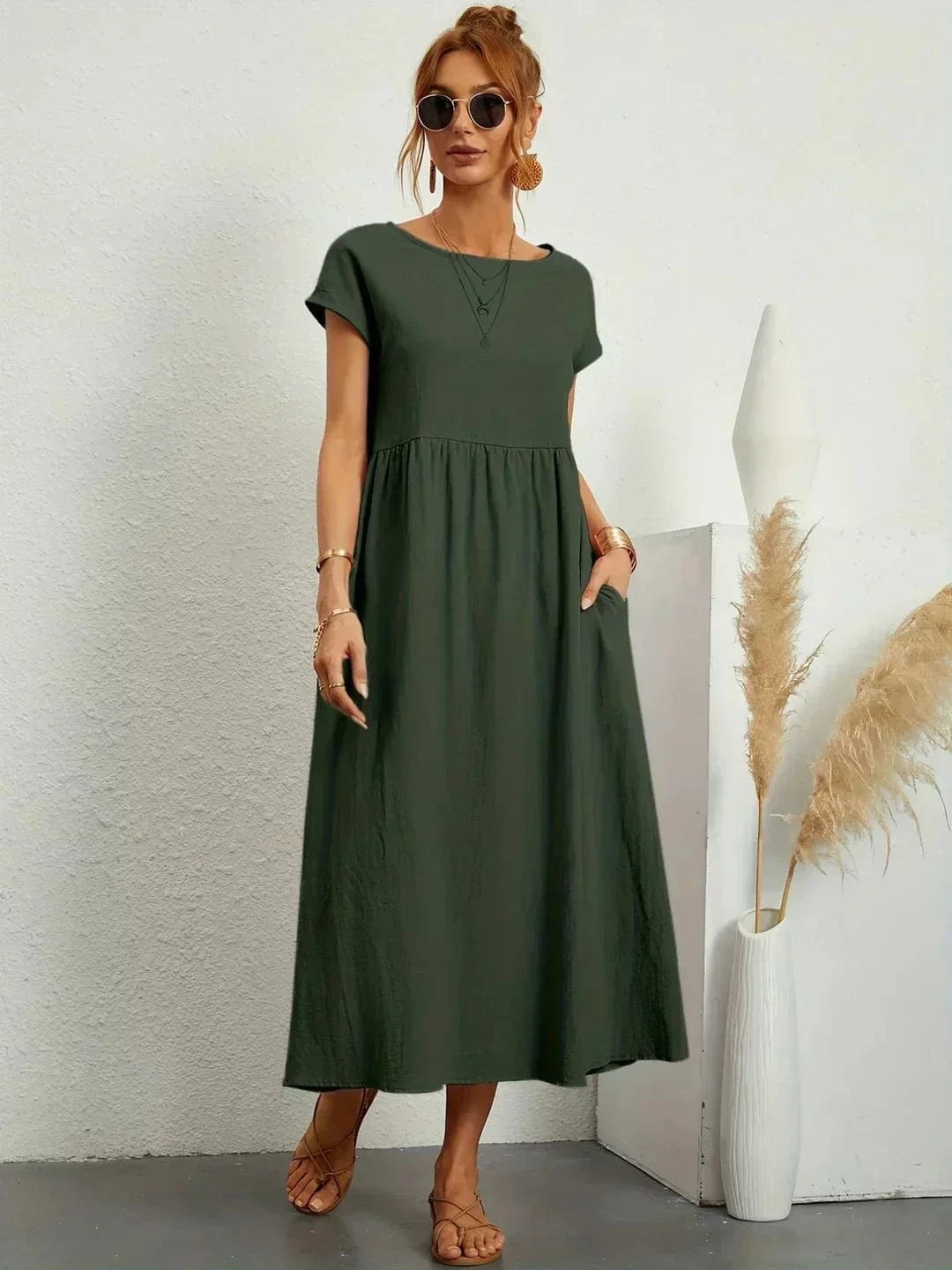 stylub Sarina™ - Lightweight Cotton Dress With Pockets