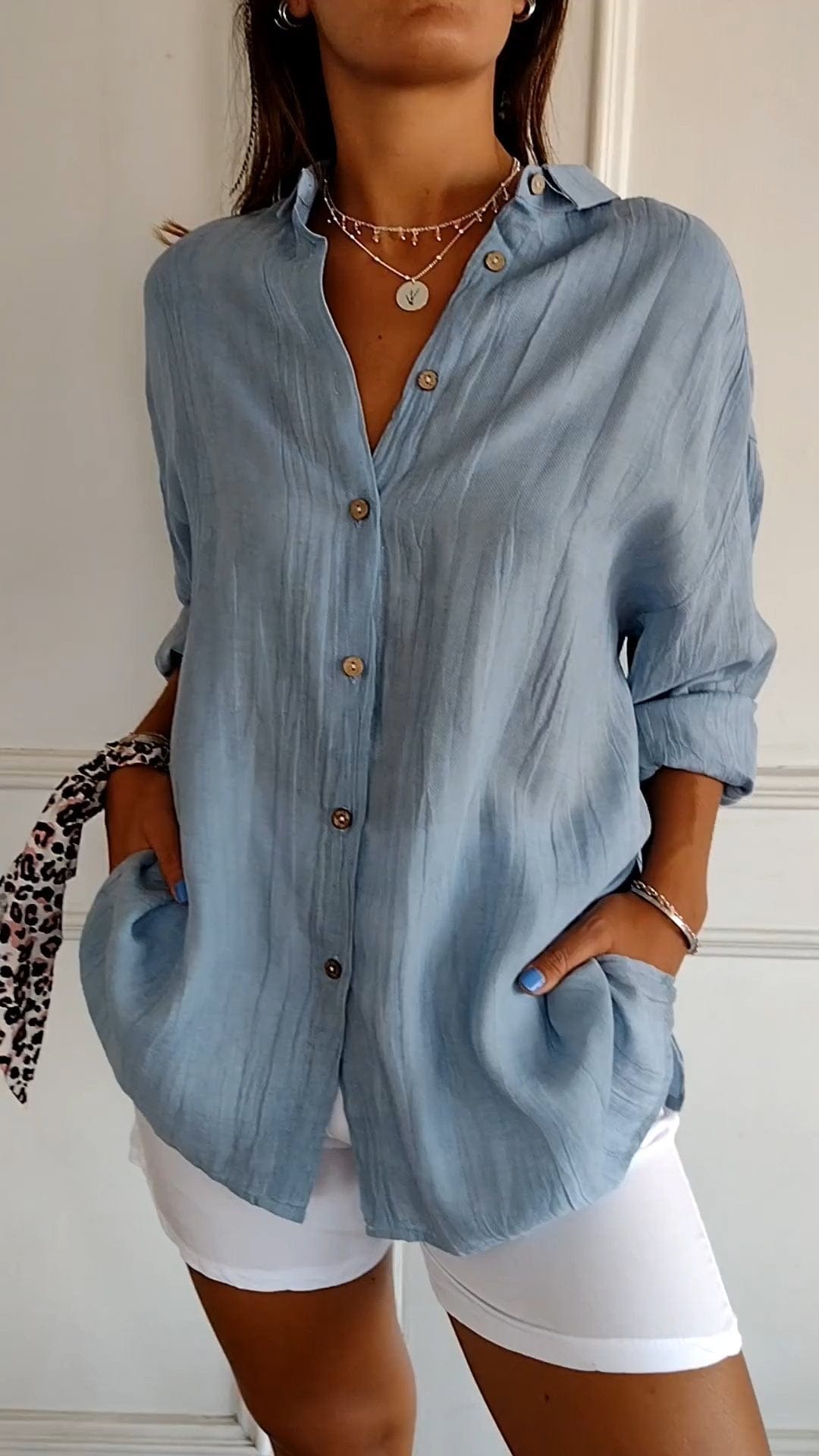 stylub Sasha™ | Elegant Pleated Shirt