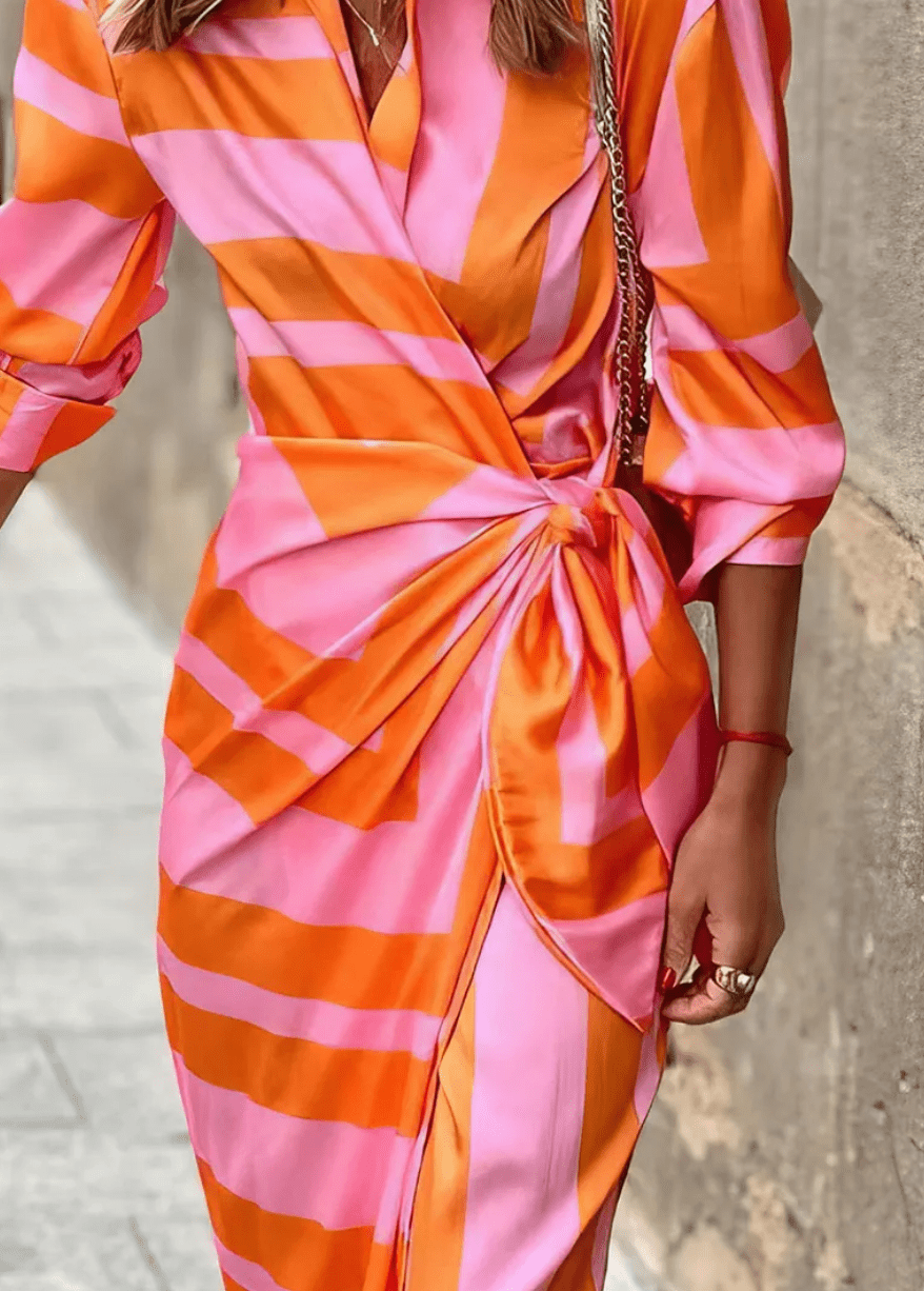 stylub Solana™ - Printed Wrap Dress