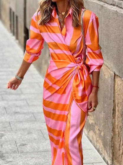 stylub Solana™ - Printed Wrap Dress