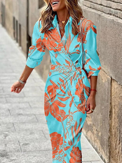 stylub Solana™ - Printed Wrap Dress