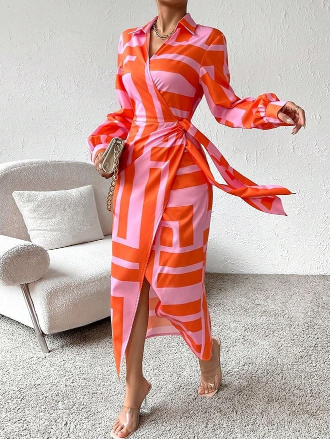 stylub Solana™ - Printed Wrap Dress
