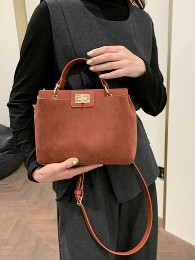 stylub Solid Color Handbag with Removable Strap