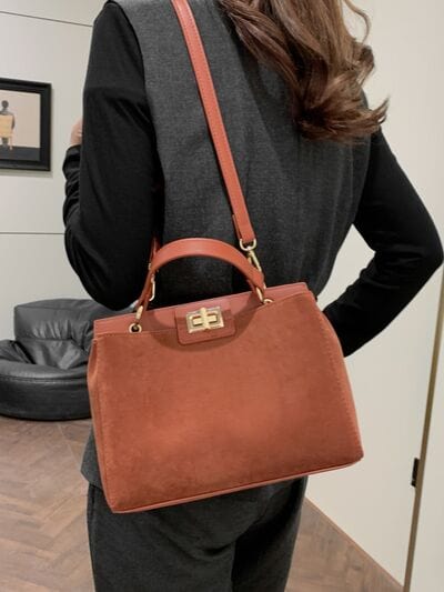 stylub Solid Color Handbag with Removable Strap