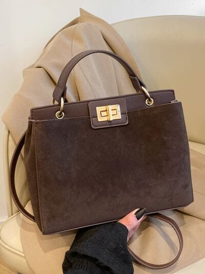 stylub Solid Color Handbag with Removable Strap