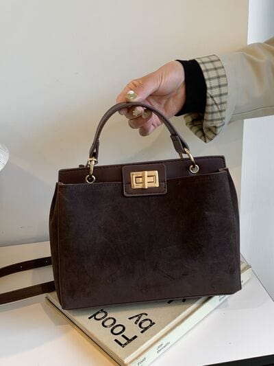 stylub Solid Color Handbag with Removable Strap