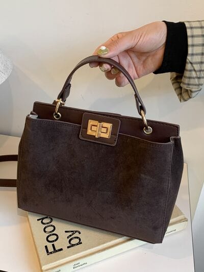 stylub Solid Color Handbag with Removable Strap