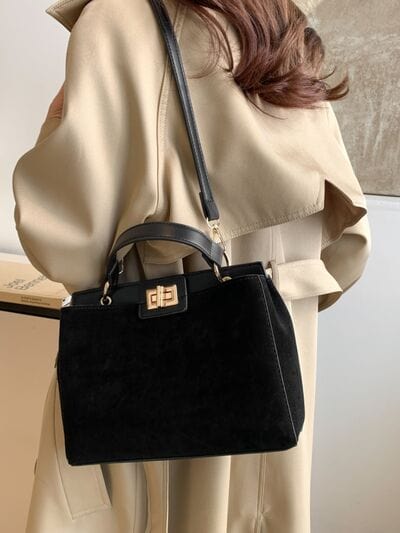 stylub Solid Color Handbag with Removable Strap