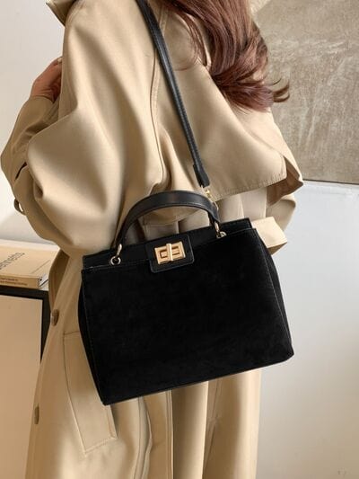 stylub Solid Color Handbag with Removable Strap