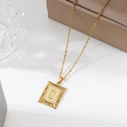 stylub Stainless Steel Alphabet Necklace for Women Best Gift