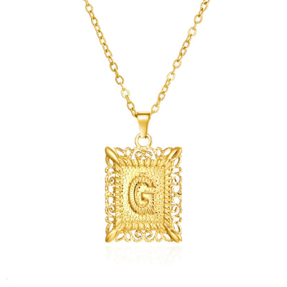 stylub Stainless Steel Alphabet Necklace for Women Best Gift