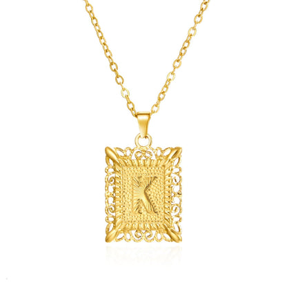 stylub Stainless Steel Alphabet Necklace for Women Best Gift