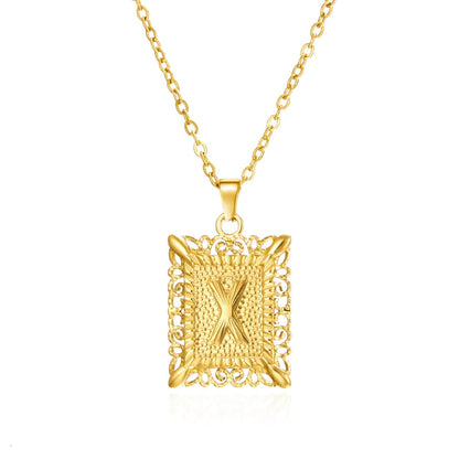 stylub Stainless Steel Alphabet Necklace for Women Best Gift