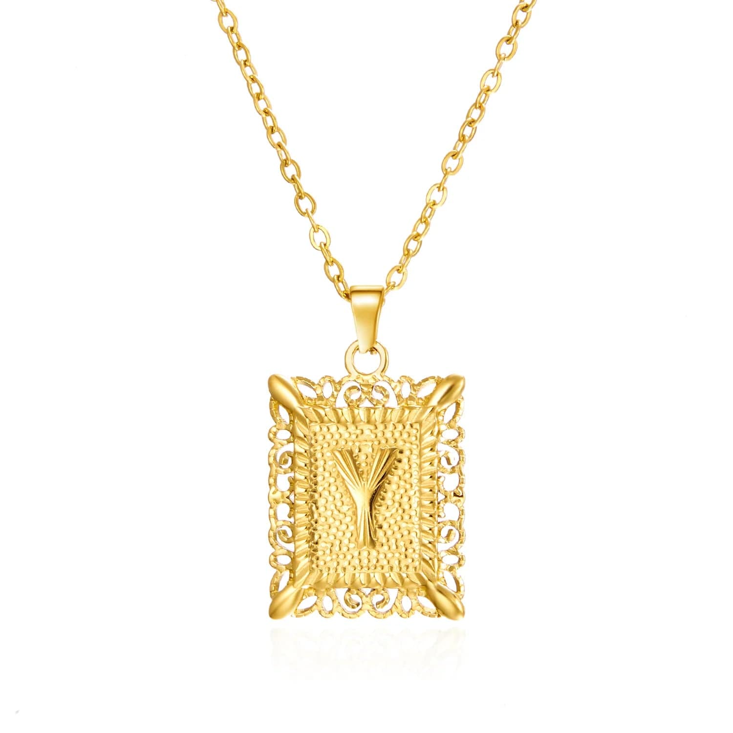 stylub Stainless Steel Alphabet Necklace for Women Best Gift