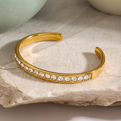 stylub Stainless Steel Inlaid Zircon Bracelet