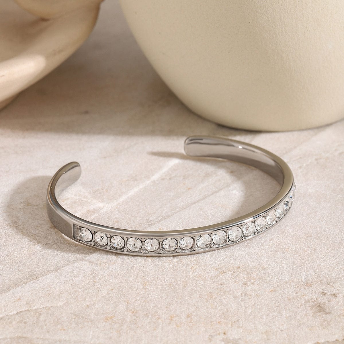 stylub Stainless Steel Inlaid Zircon Bracelet