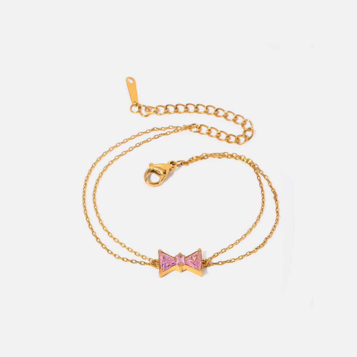 stylub Stainless Steel Zircon Bow Bracelet