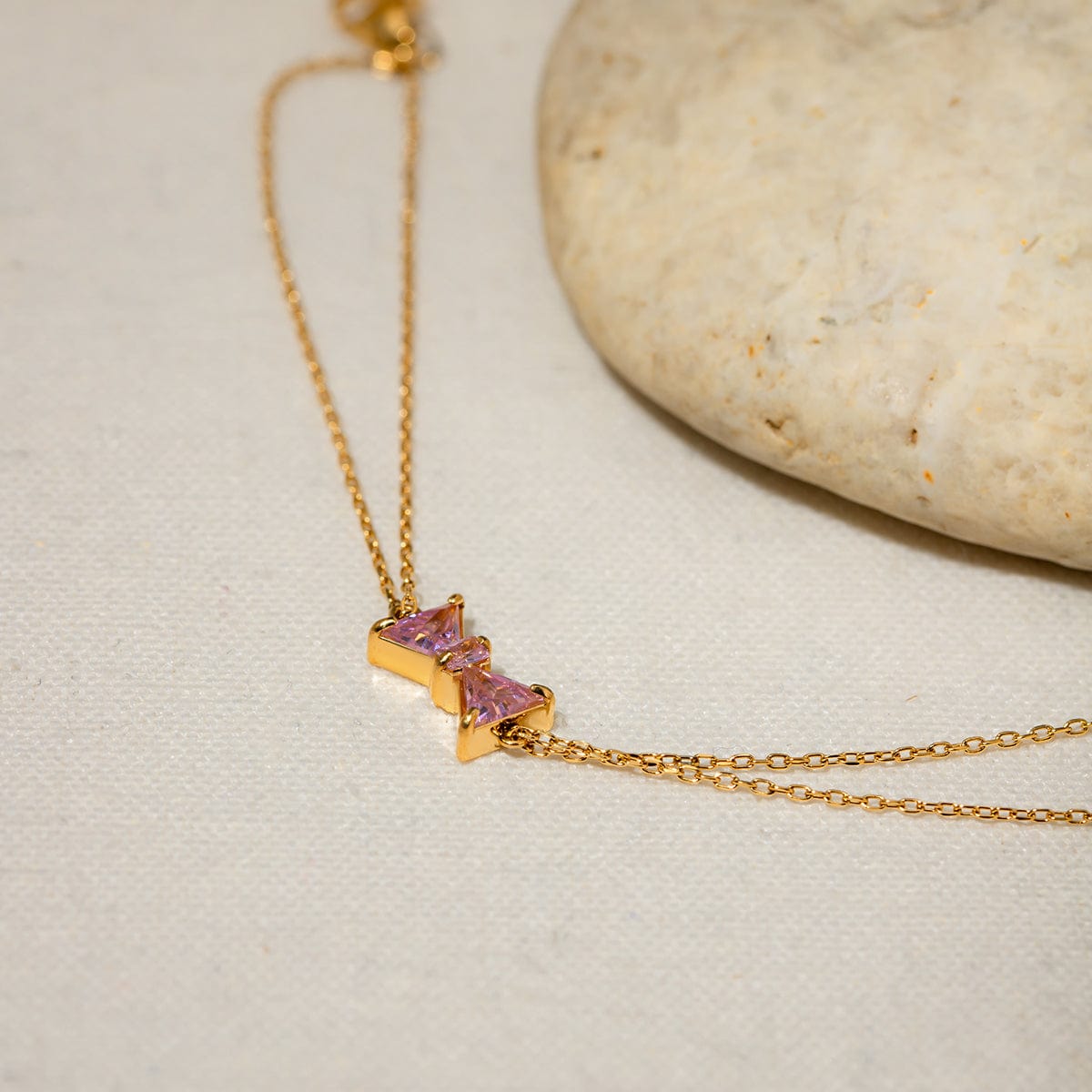 stylub Stainless Steel Zircon Bow Bracelet