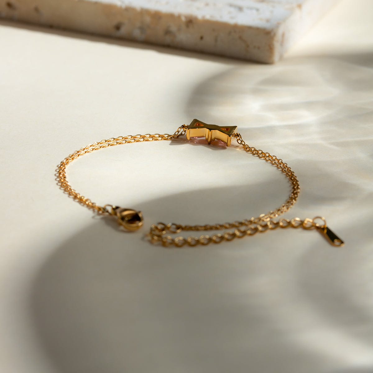 stylub Stainless Steel Zircon Bow Bracelet