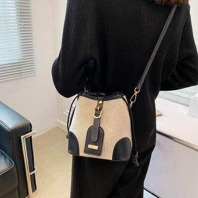 stylub Straw Braided Adjustable Strap Crossbody Bag