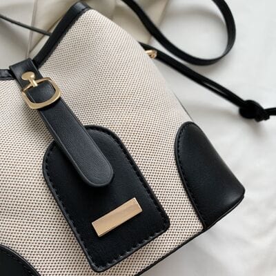 stylub Straw Braided Adjustable Strap Crossbody Bag