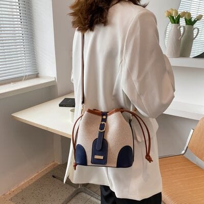 stylub Straw Braided Adjustable Strap Crossbody Bag