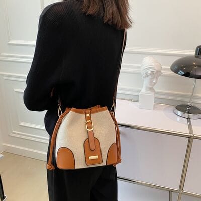 stylub Straw Braided Adjustable Strap Crossbody Bag