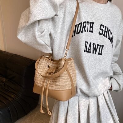 stylub Straw Braided Shoulder Bag