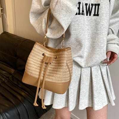 stylub Straw Braided Shoulder Bag