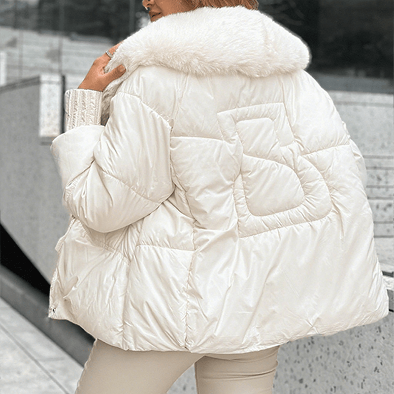 Stylub Stylish Quilted Jacket with Faux Fur Collar - Black Friday Mega Deal - 50% Off!