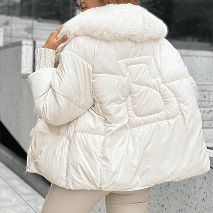 Stylub Stylish Quilted Jacket with Faux Fur Collar - Black Friday Mega Deal - 50% Off!