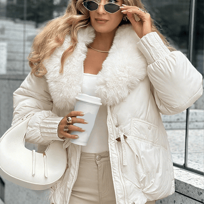 Stylub Stylish Quilted Jacket with Faux Fur Collar - Black Friday Mega Deal - 50% Off!
