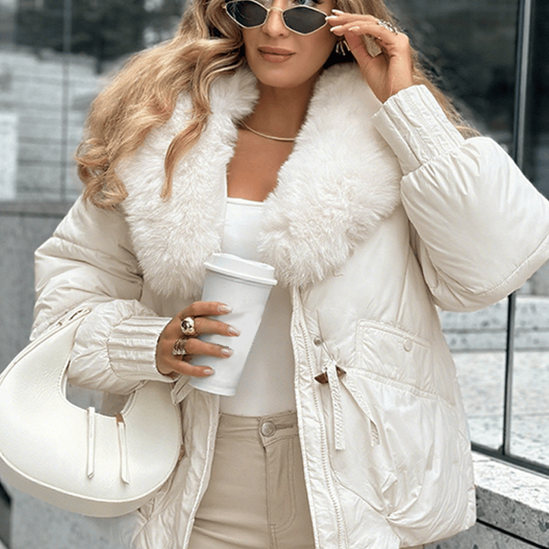 Stylub Stylish Quilted Jacket with Faux Fur Collar - Black Friday Mega Deal - 50% Off!
