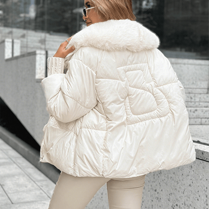 Stylub Stylish Quilted Jacket with Faux Fur Collar - Black Friday Mega Deal - 50% Off!