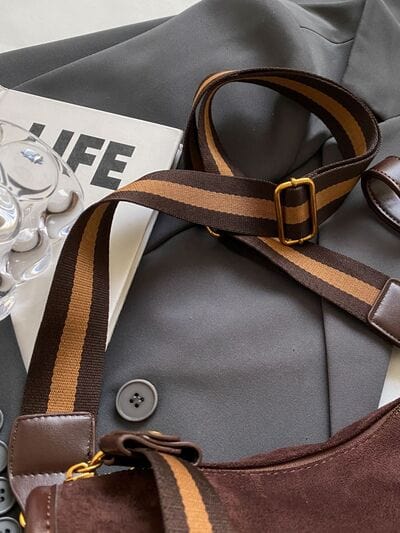 stylub Suede Adjustable Strap Shoulder Bag