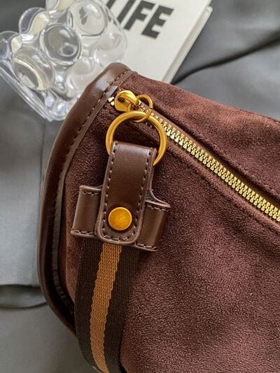 stylub Suede Adjustable Strap Shoulder Bag
