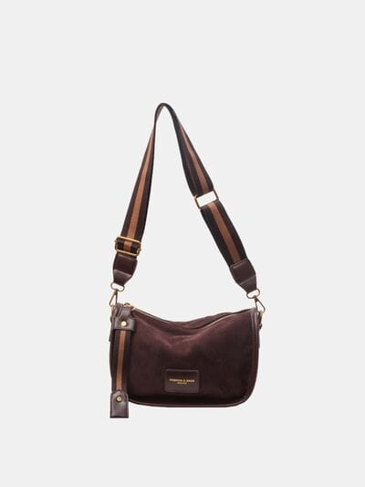 stylub Suede Adjustable Strap Shoulder Bag