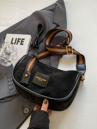 stylub Suede Adjustable Strap Shoulder Bag
