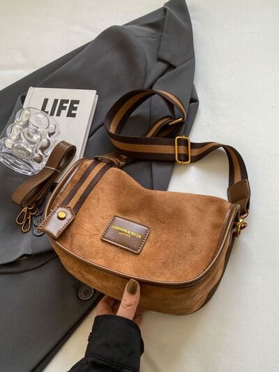 stylub Suede Adjustable Strap Shoulder Bag