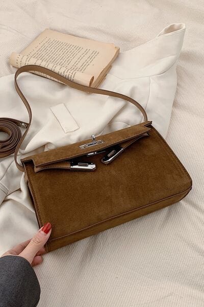 stylub Suede PU Leather Strap Shoulder Bag