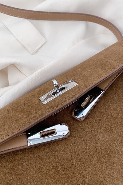 stylub Suede PU Leather Strap Shoulder Bag