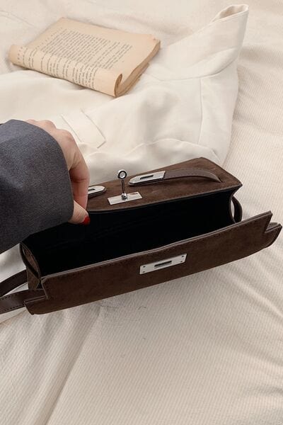 stylub Suede PU Leather Strap Shoulder Bag