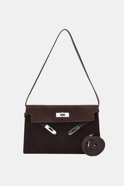 stylub Suede PU Leather Strap Shoulder Bag