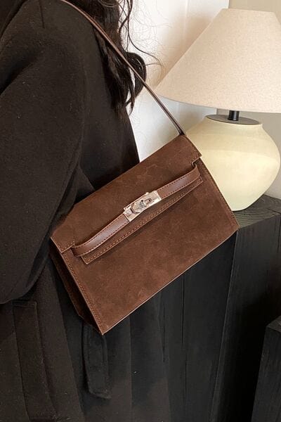 stylub Suede PU Leather Strap Shoulder Bag
