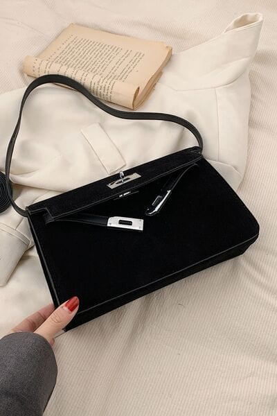 stylub Suede PU Leather Strap Shoulder Bag