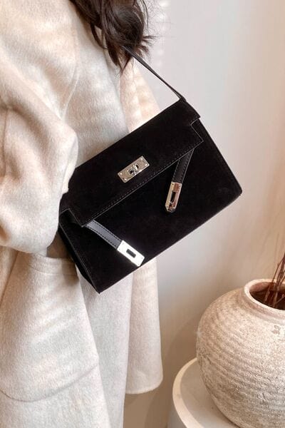 stylub Suede PU Leather Strap Shoulder Bag