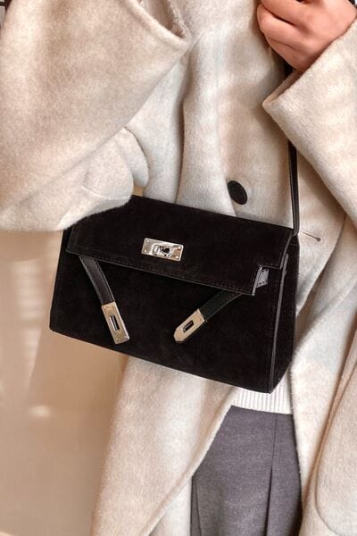 stylub Suede PU Leather Strap Shoulder Bag